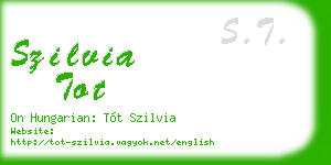 szilvia tot business card