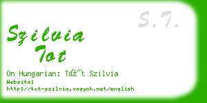 szilvia tot business card